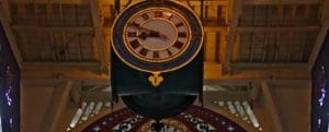 The clock and the ceiling of one hall, Smithfield meat market