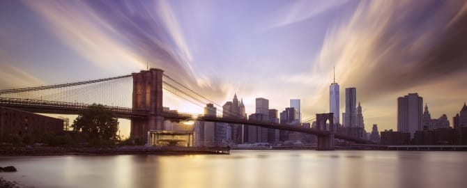 Sunset over the Brooklyn bridge on the memorial day 9