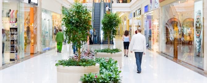 Shopping hall #4. Motion blur